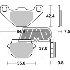 Pastilhas travão KAWASAKI KX 125 / 250 / 500 / KDX /AR/ESTRELLA/FX R/GPZ/KE/ KH/KL/KLR / KR/LX/Z/ZR/ SUZUKI WOLF 50 /ET/GN / GS /GSX/GT/NZ/RB/RG /TR/TRS/TU/ X4 / X3 / KTM GS / LC4 / MX / BATAVUS / LAVARDA / 546HF - SBS
